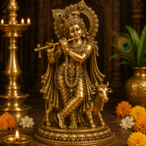 New Arrivals Brass Krishna Idol