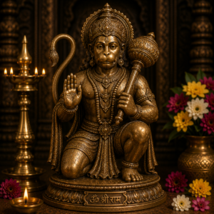 Antique Brass Hanuman Idol